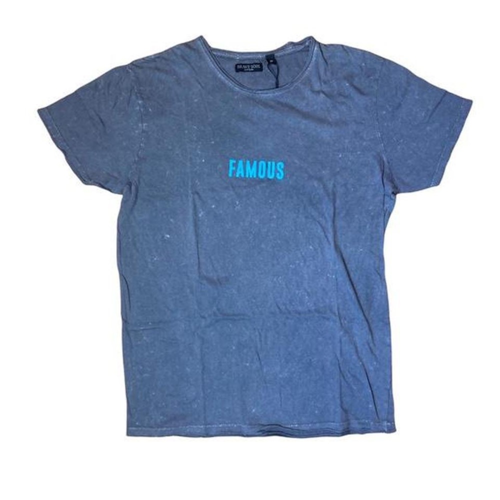 Brave Soul grey FAMOUS tshirt, size M